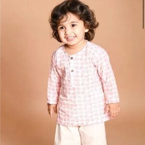 Elephant Print Kurta Shirt